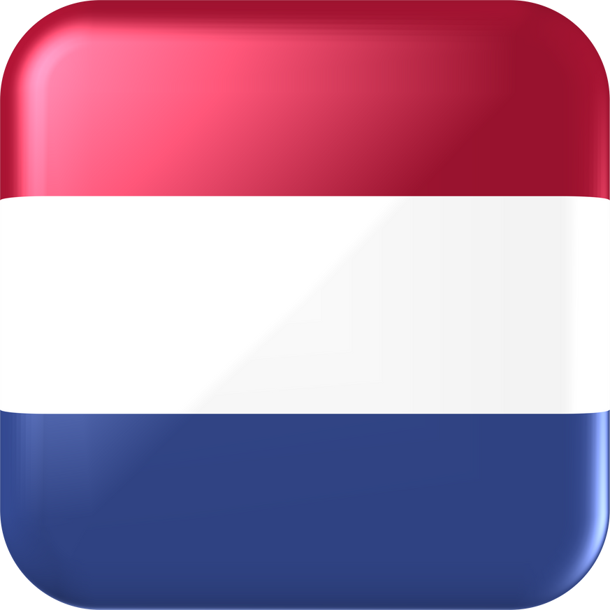 Netherlands flag 3D rendering glossy